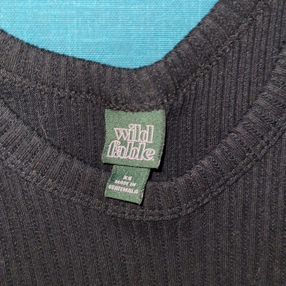 🥂🌟XS black ribbed racerback tank top - Picture 6 of 7